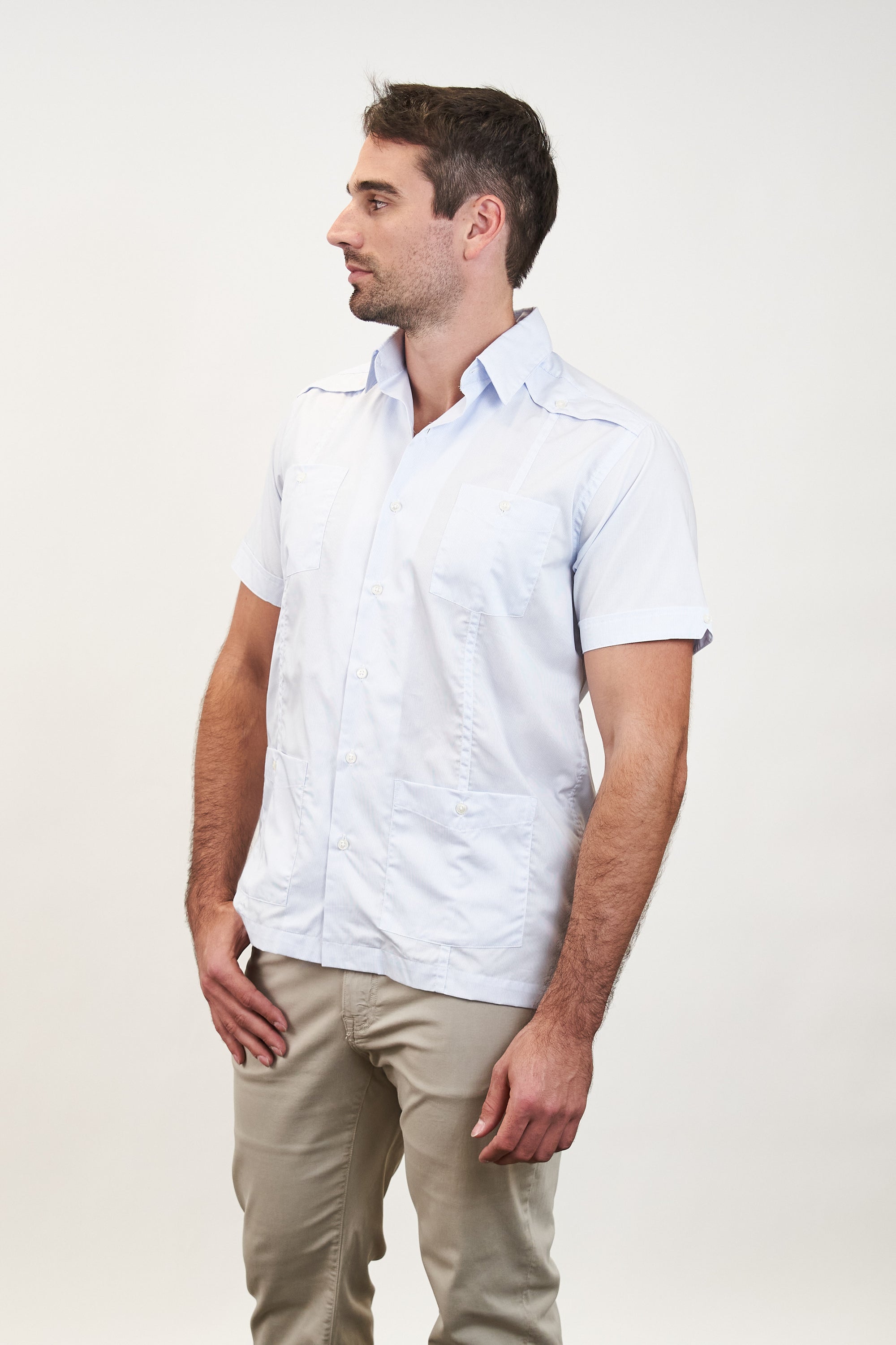 El Guapo Guayabera Light Blue Woven