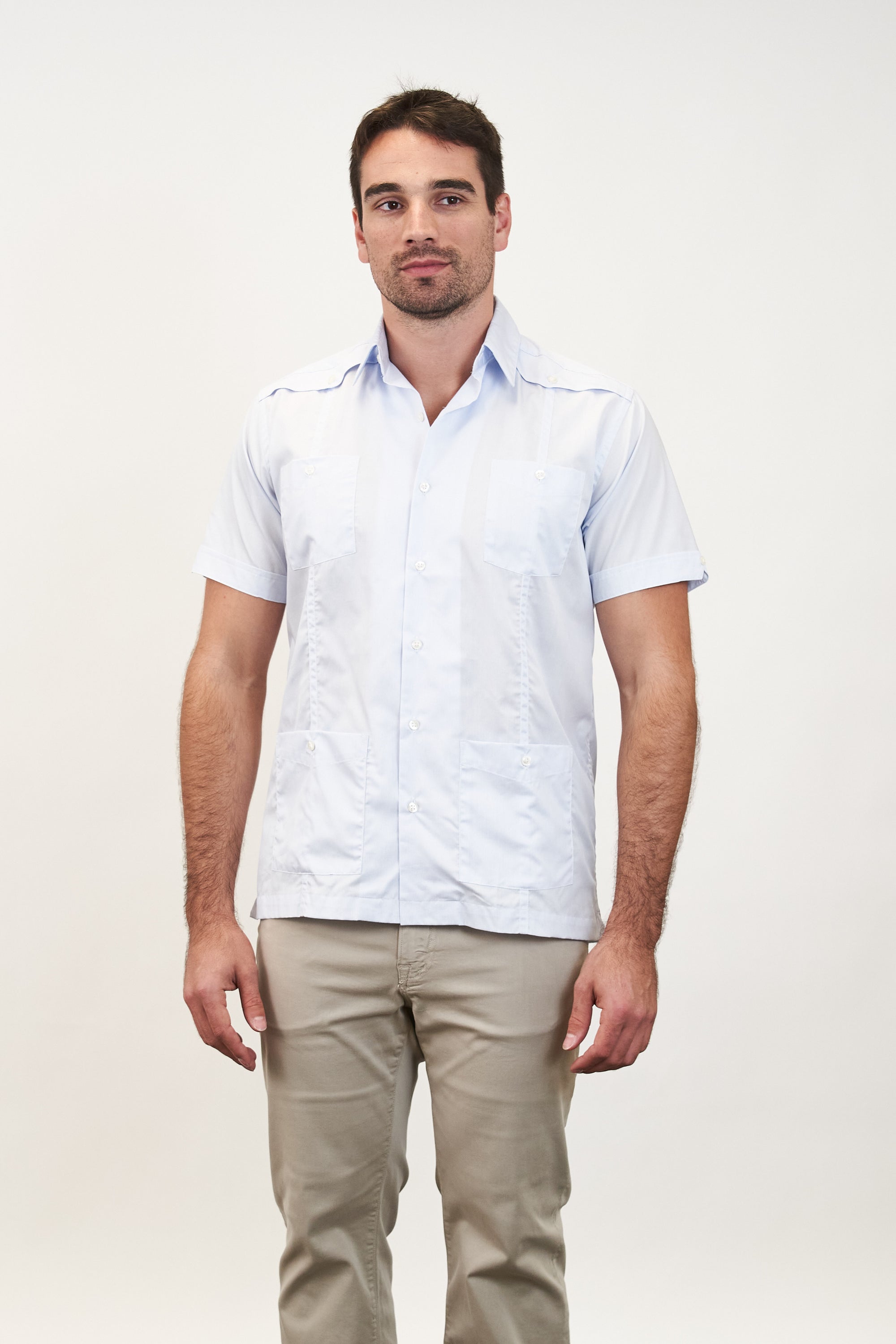 El Guapo Guayabera Light Blue Woven