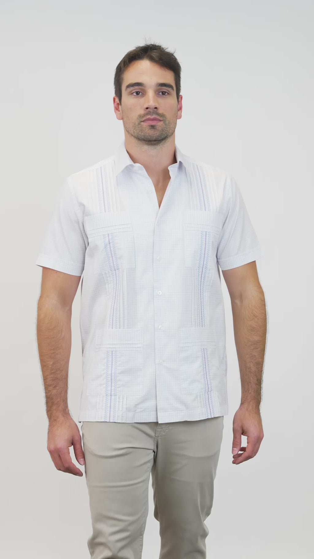 Positano Hemingway Guayabera - Lavender