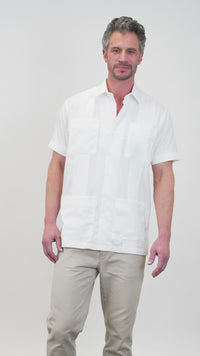 El Jefe Guayabera White Woven