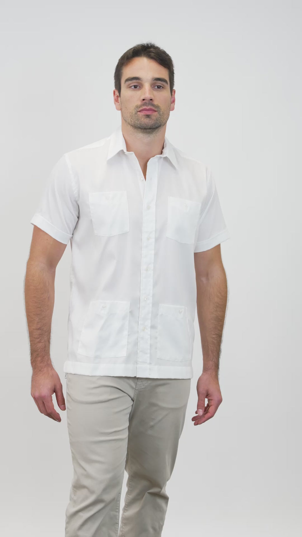 El Presidente Guayabera - White