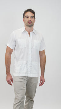 El Presidente Guayabera - White