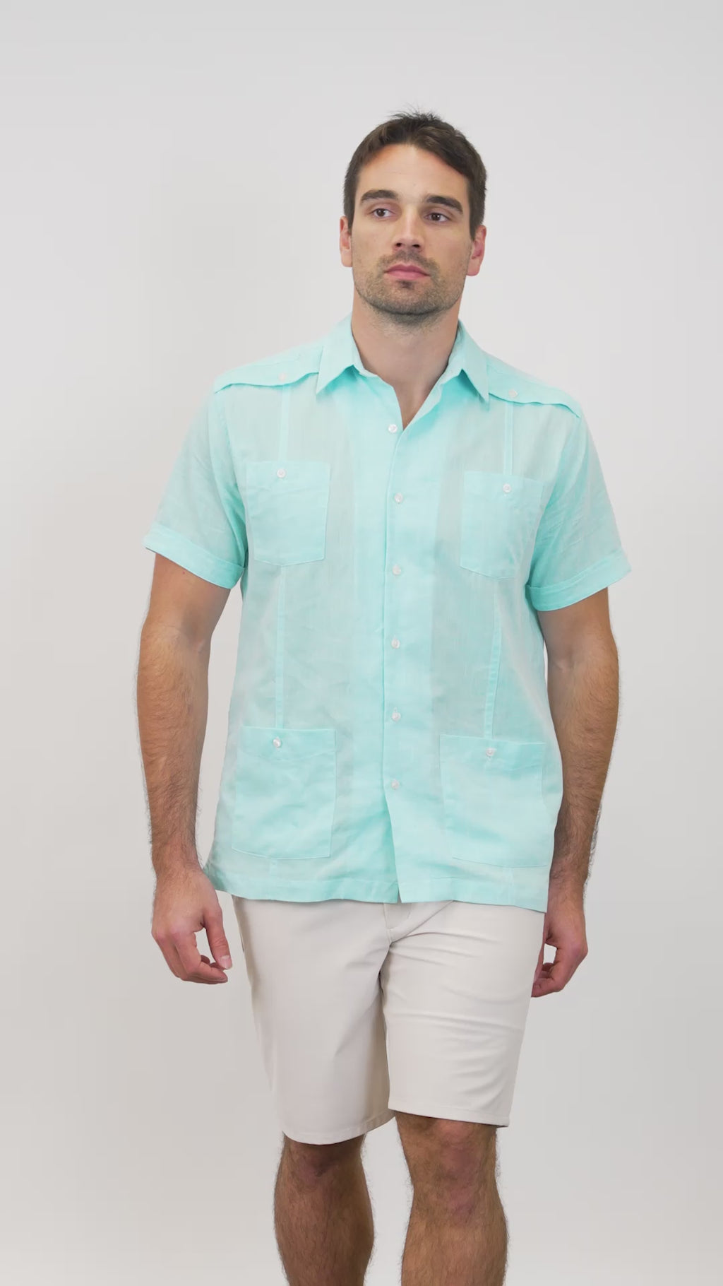 El Guapo Guayabera - Teal Linen