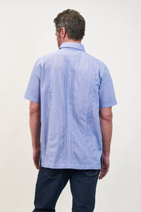 Carmel Hemingway Guayabera Coral/Navy