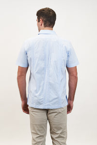 Monterey Hemingway Guayabera Lagoon Blue