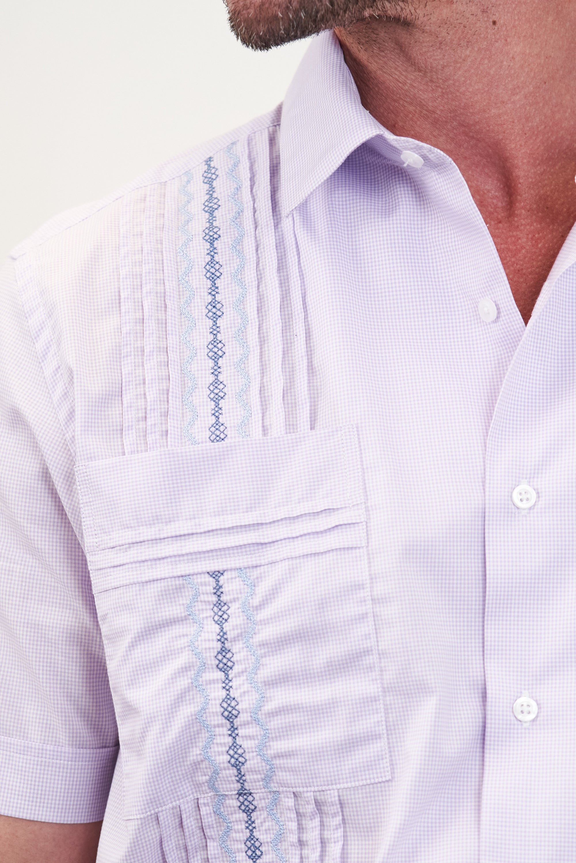 Carmel Hemingway Guayabera Lavender