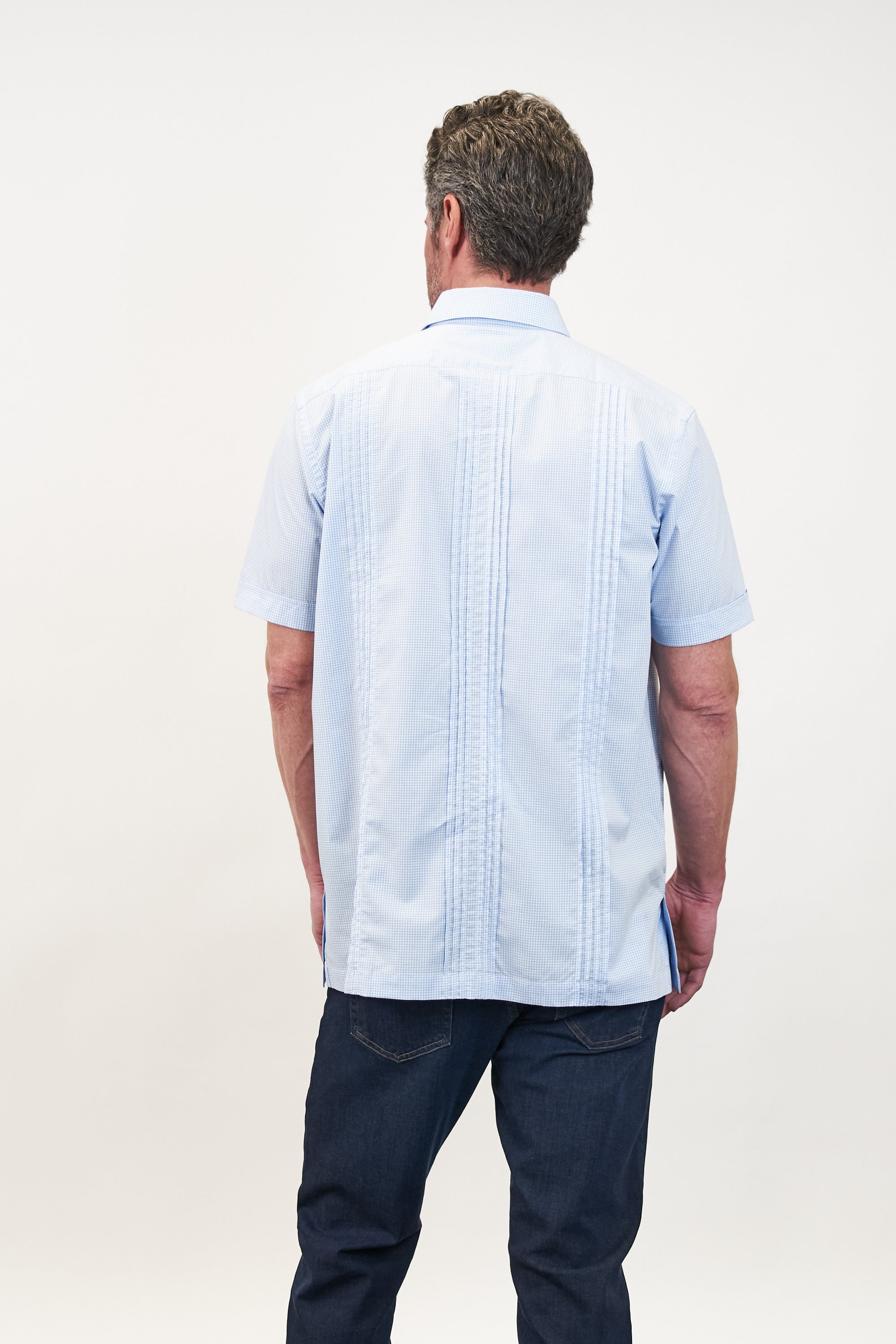 Monterey Hemingway Guayabera - Lagoon Blue / Slate