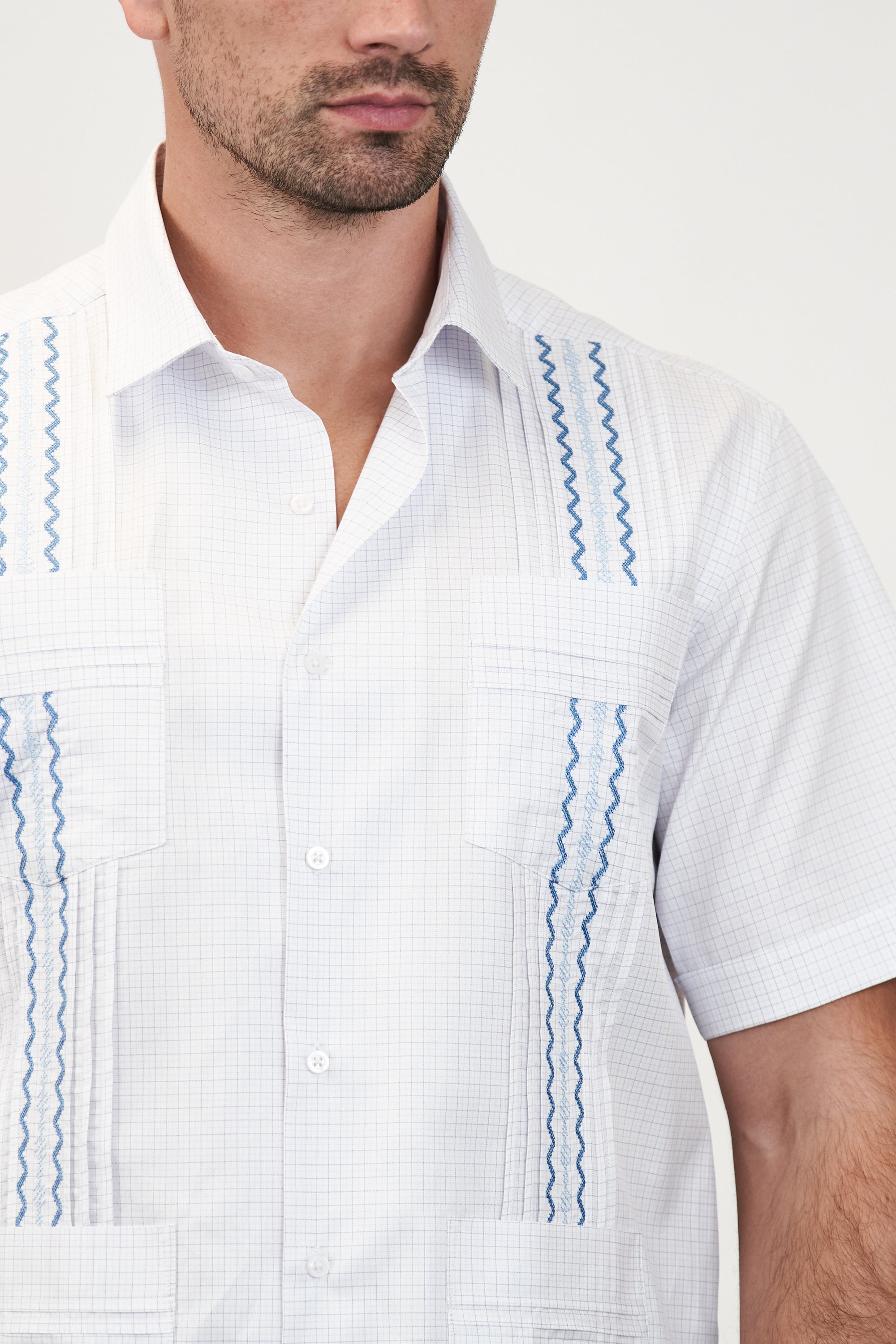 Positano Tailored Hemingway Guayabera Lavender