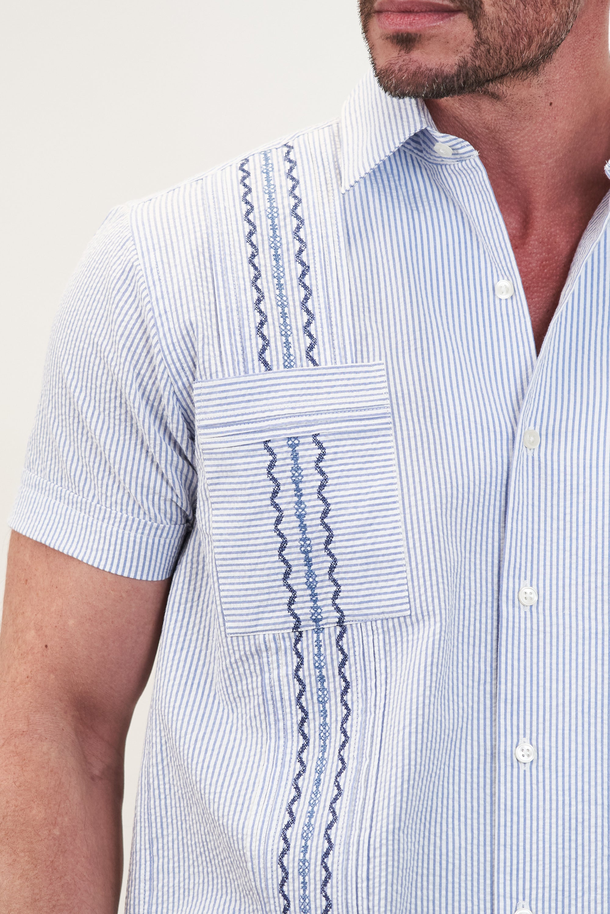 Charleston Hemingway Guayabera - Blue