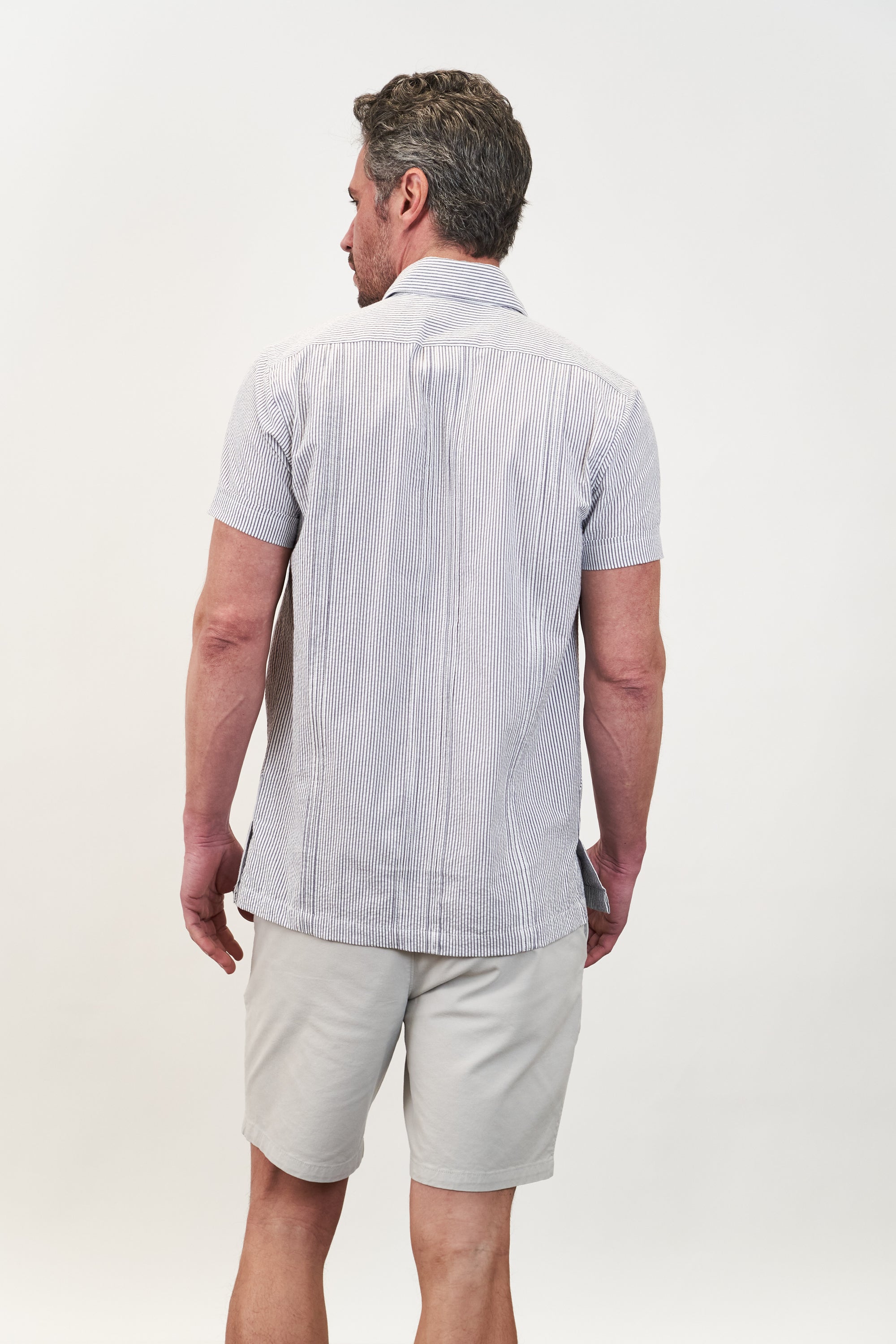 Charleston Hemingway Guayabera - Navy